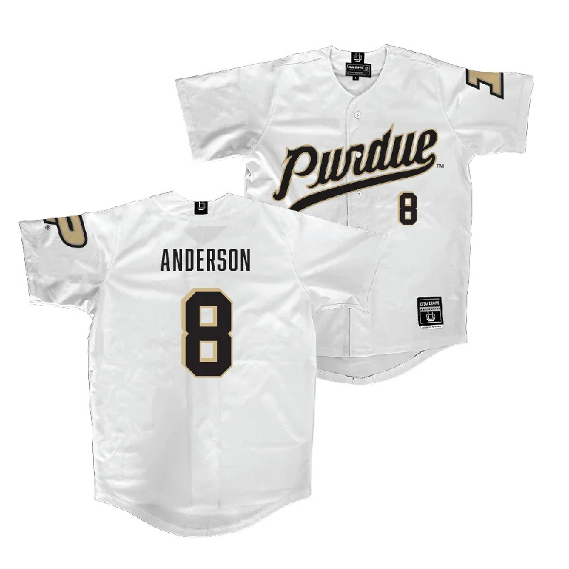 Purdue Baseball White Jersey    - Brandon Anderson