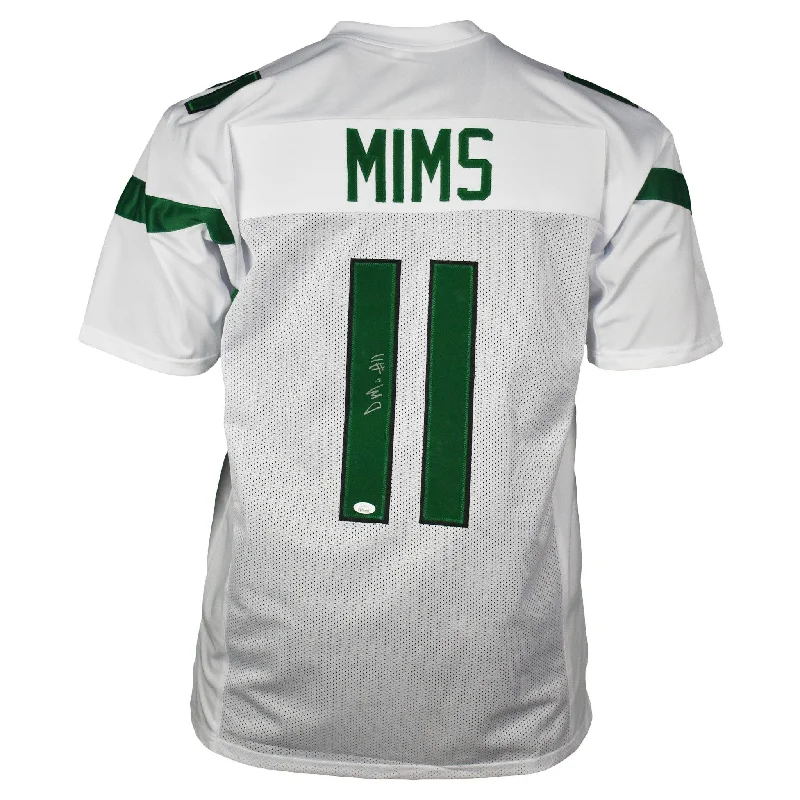 Denzel Mims Signed Pro-Edition White Football Jersey (JSA)