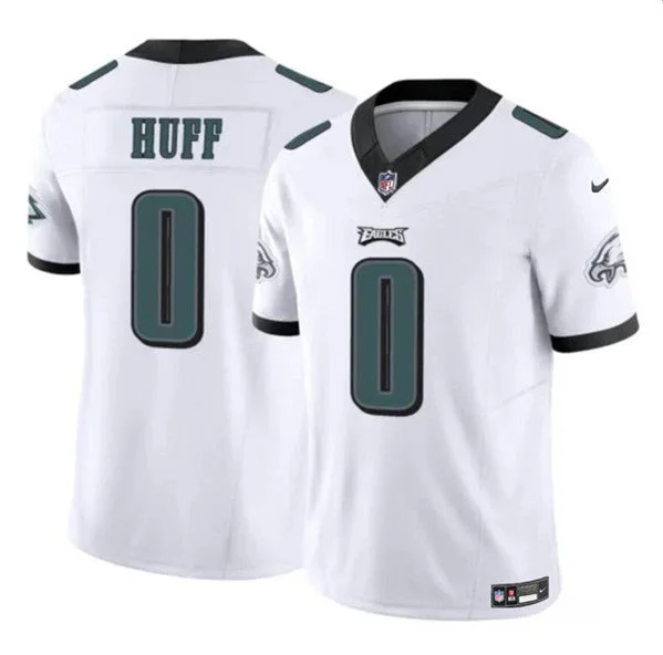 Men's Philadelphia Eagles #0 Bryce Huff White 2024 F.U.S.E. Untouchable Limited Football Stitched Jersey