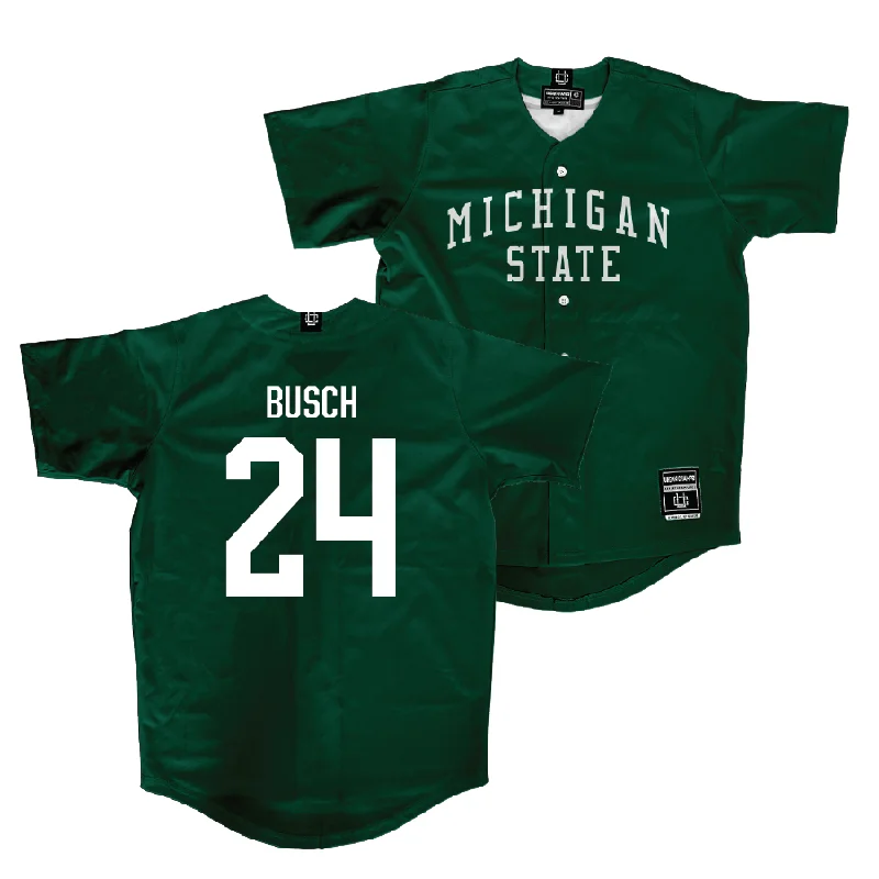 Michigan State Baseball Green Jersey - Sam Busch