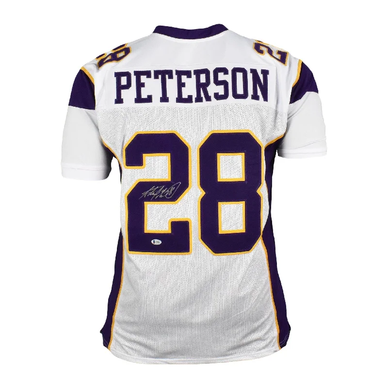 Adrian Peterson Signed Pro-Edition White Football Jersey (Beckett)