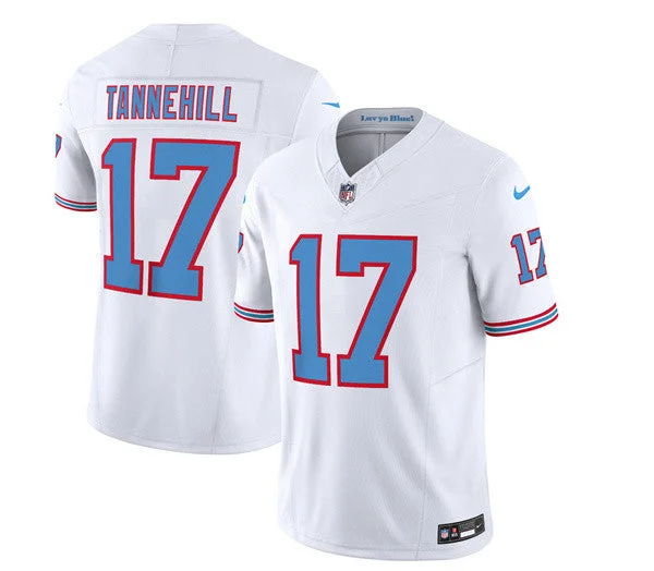 Men's Tennessee Titans #17 Ryan Tannehill White 2023 F.U.S.E. Limited Throwback Football Stitched Jersey