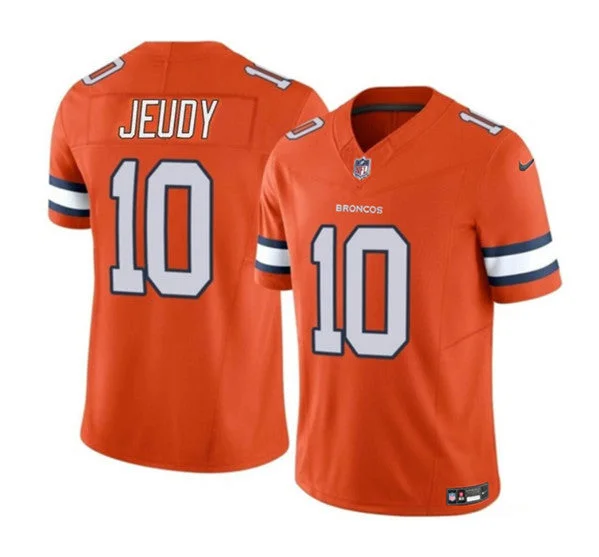 Men's Denver Broncos #10 Jerry Jeudy Orange 2023 F.U.S.E. Untouchable Football Stitched Jersey