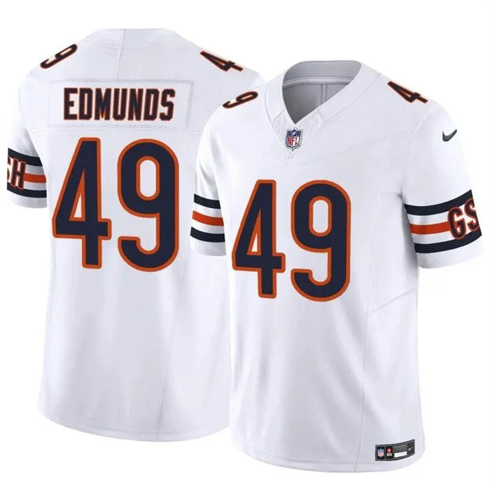 Men's Chicago Bears #49 Tremaine Edmunds White 2023 F.U.S.E. Football Stitched Jersey