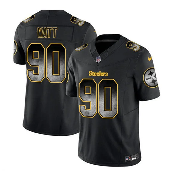 Men's Pittsburgh Steelers #90 T.J. Watt Black 2023 F.U.S.E. Untouchable Limited Football Stitched Jersey