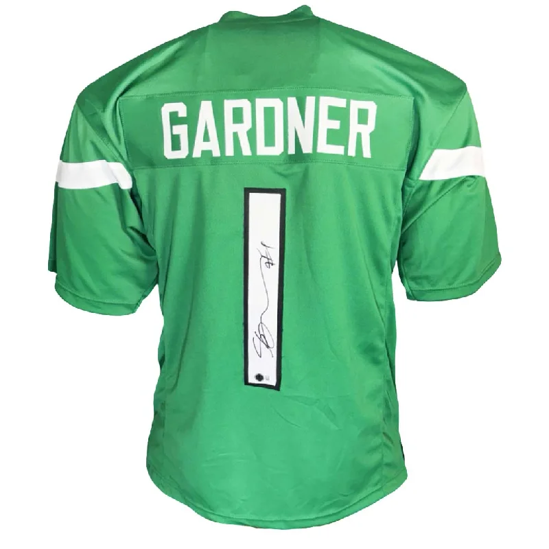 Sauce Gardner Signed New York Green Shadow Numbers Football Jersey (Beckett)