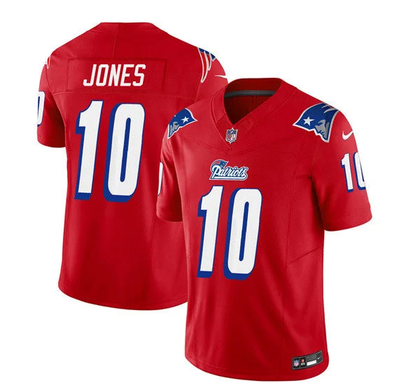 Men's New England Patriots #10 Mac Jones Red 2023 F.U.S.E. Limited Football Stitched Jersey