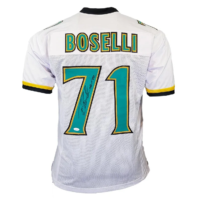 Tony Boselli Signed HOF 22 Inscription Jacksonville White Football Jersey (JSA)