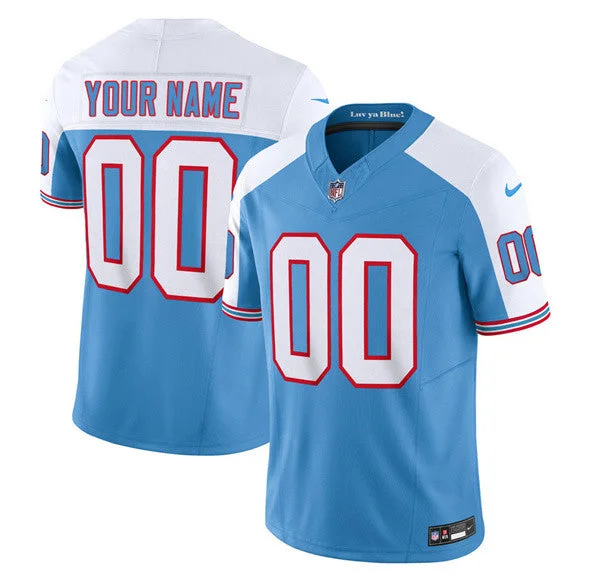 Men's Tennessee Titans Active Player Custom Blue/White 2023 F.U.S.E. Limited Throwback Football Stitched Jersey