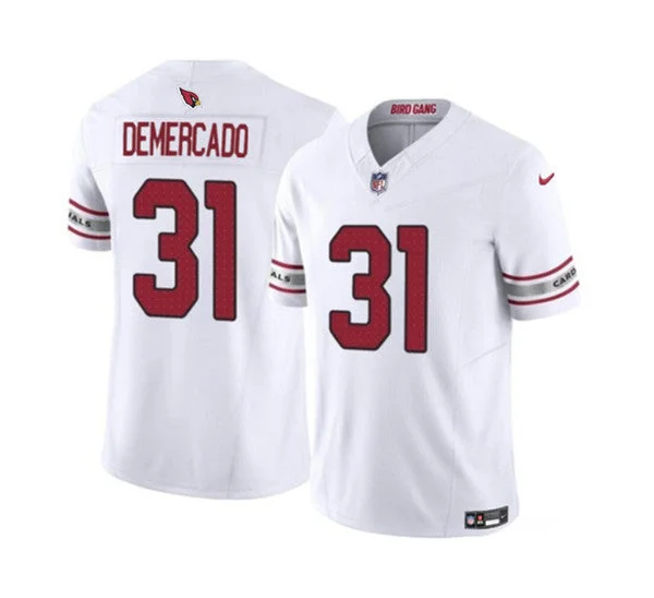 Men's Arizona Cardinals #31 Emari Demercado White 2023 F.U.S.E. Untouchable Limited Football Stitched Jersey