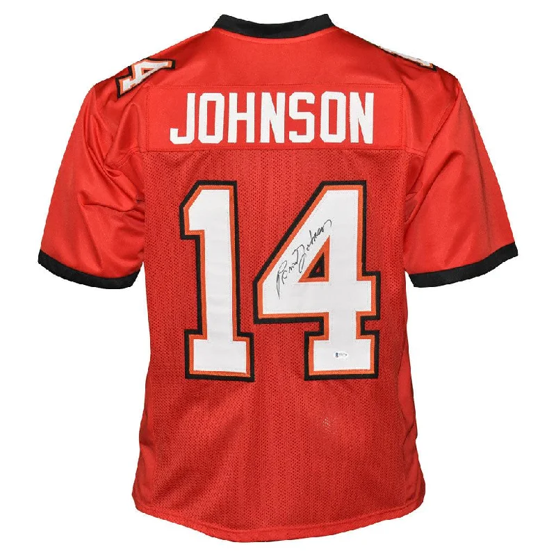 Brad Johnson Signed Tampa Bay Pro Red Football Jersey (Beckett)