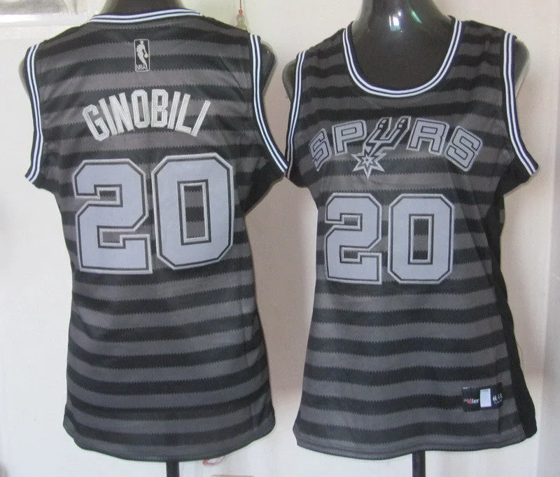 Spurs 20 Ginobili Groove Swingman Women Basketball Jersey