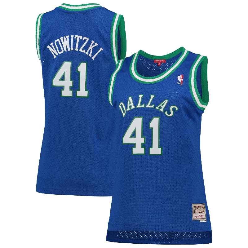 Dirk Nowitzki Dallas Mavericks Women's Hardwood Classics Swingman Basketball Jersey - Blue