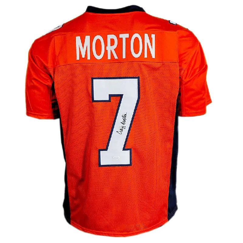 Craig Morton Signed Denver Modern Orange Football Jersey (JSA)