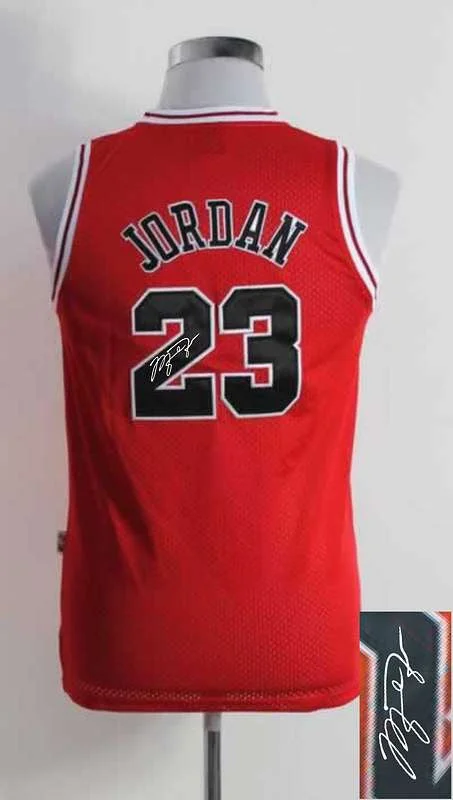 Bulls 23 Jordan Red Signature Edition Women Basketball Jerseys