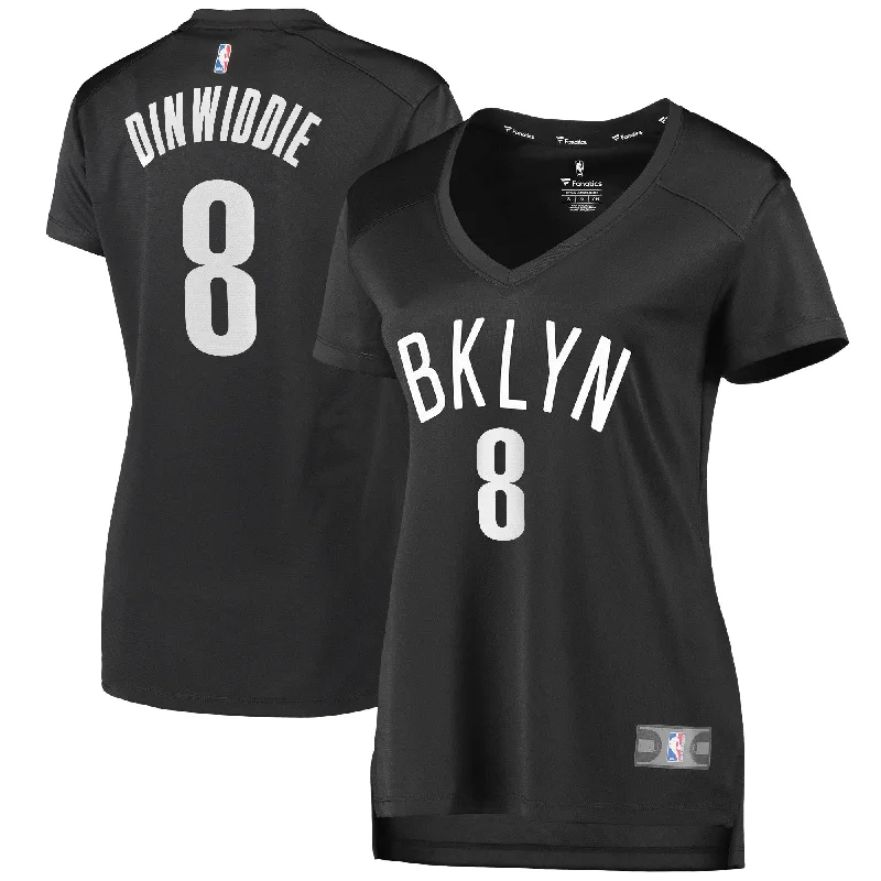 Spencer Dinwiddie Brooklyn Nets Branded Women's Fast Break Player Basketball Jersey - Statement Edition - Black