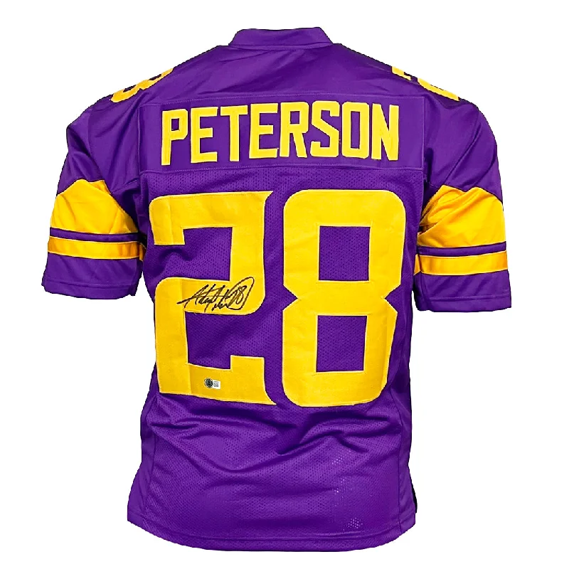 Adrian Peterson Signed Minnesota Color Rush Football Jersey (Beckett)