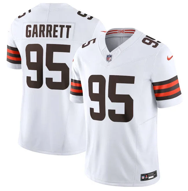 Men's Cleveland Browns #95 Myles Garrett White 2023 F.U.S.E. Untouchable Limited Football Stitched Jersey