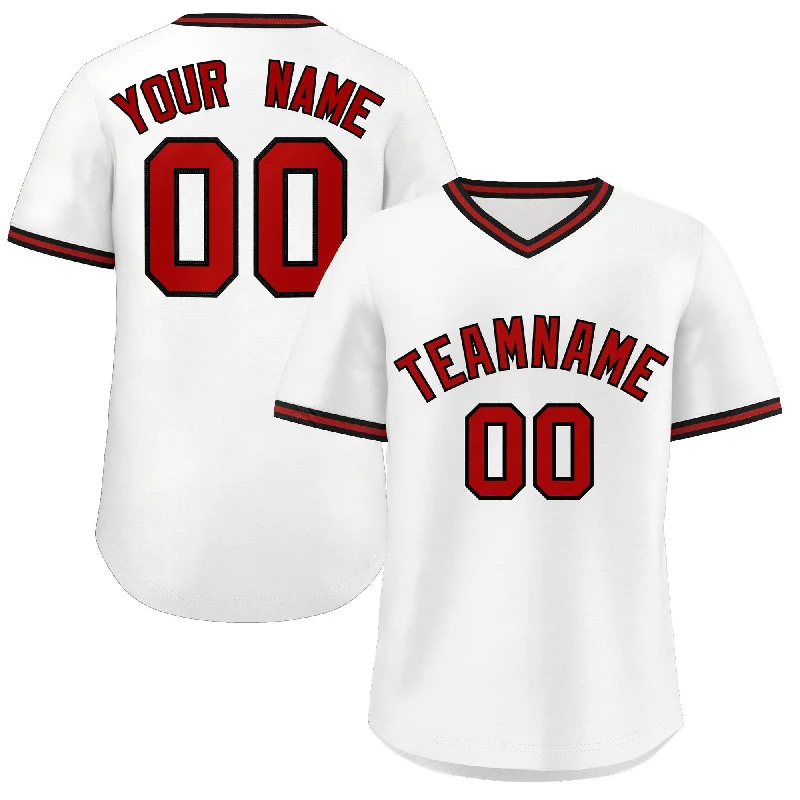 Custom White Black Classic Style Personalized Authentic Pullover Baseball Jersey