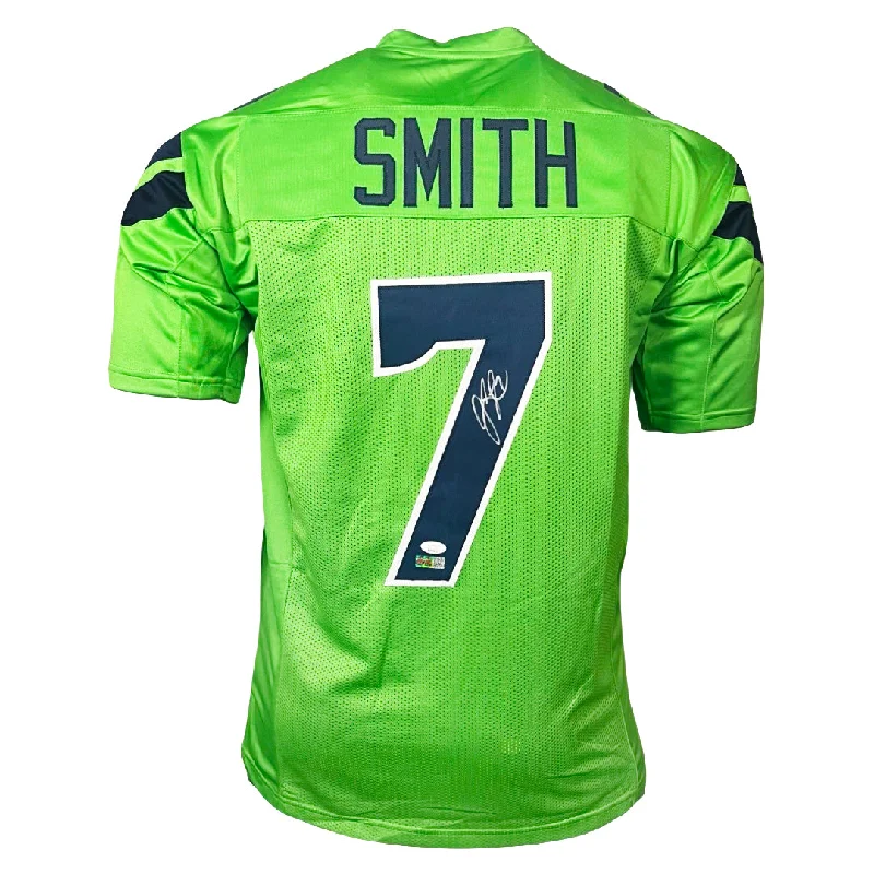 Geno Smith Signed Seattle Green Football Jersey (JSA)