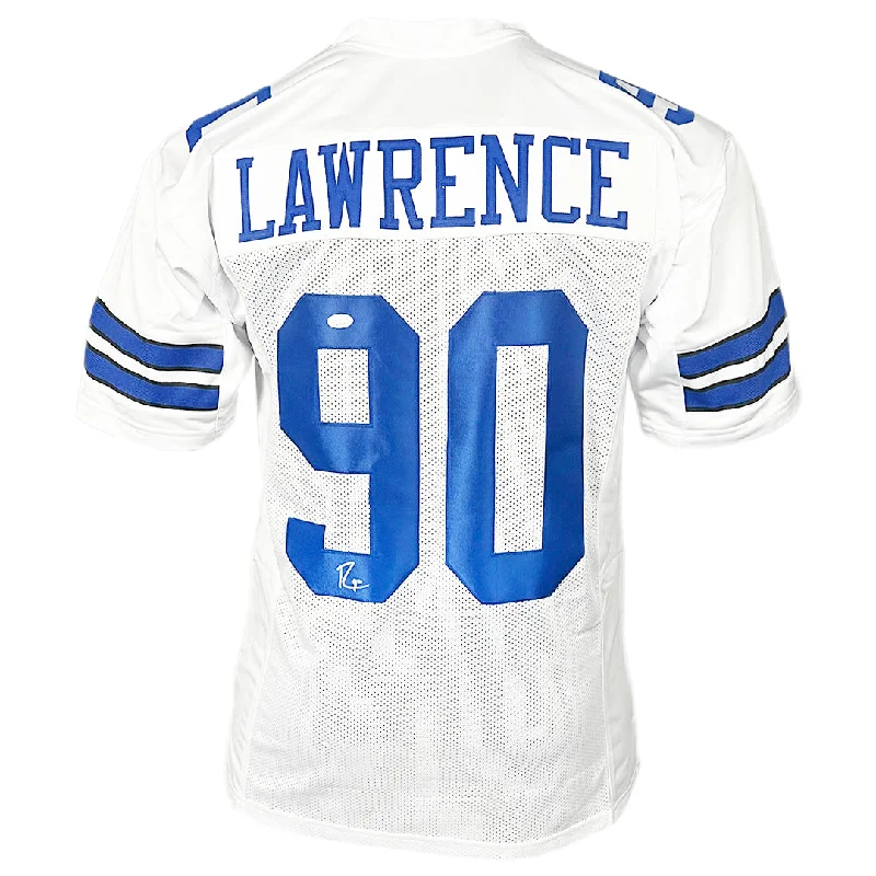 Demarcus Lawrence Signed Dallas White Football Jersey (JSA)