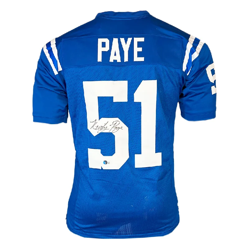 Kwity Paye Signed Indianapolis Blue Football Jersey (Beckett)