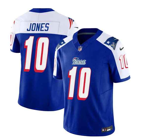 Men's New England Patriots #10 Mac Jones Blue/White 2023 F.U.S.E. Limited Football Stitched Jersey