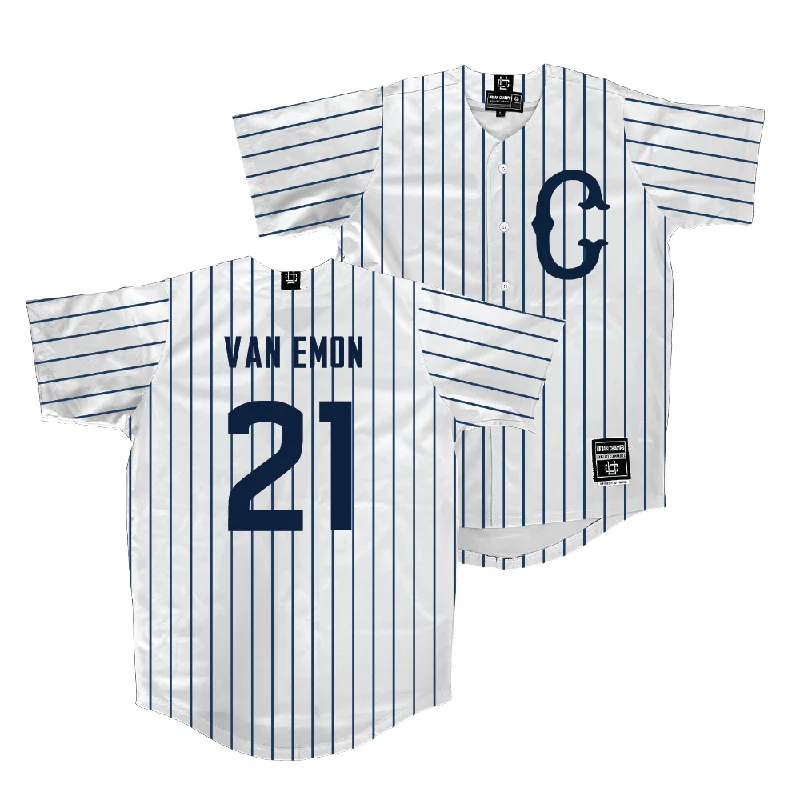 UConn Baseball White Jersey  - Gabe Van Emon