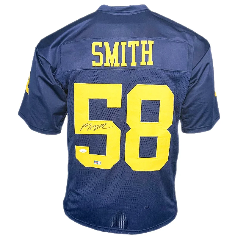 Mazi Smith Signed Michigan Blue Football Jersey (JSA)