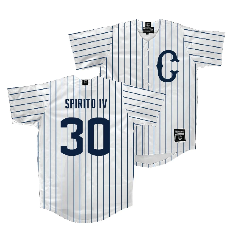 UConn Baseball White Jersey - Frank Spirito IV | #30