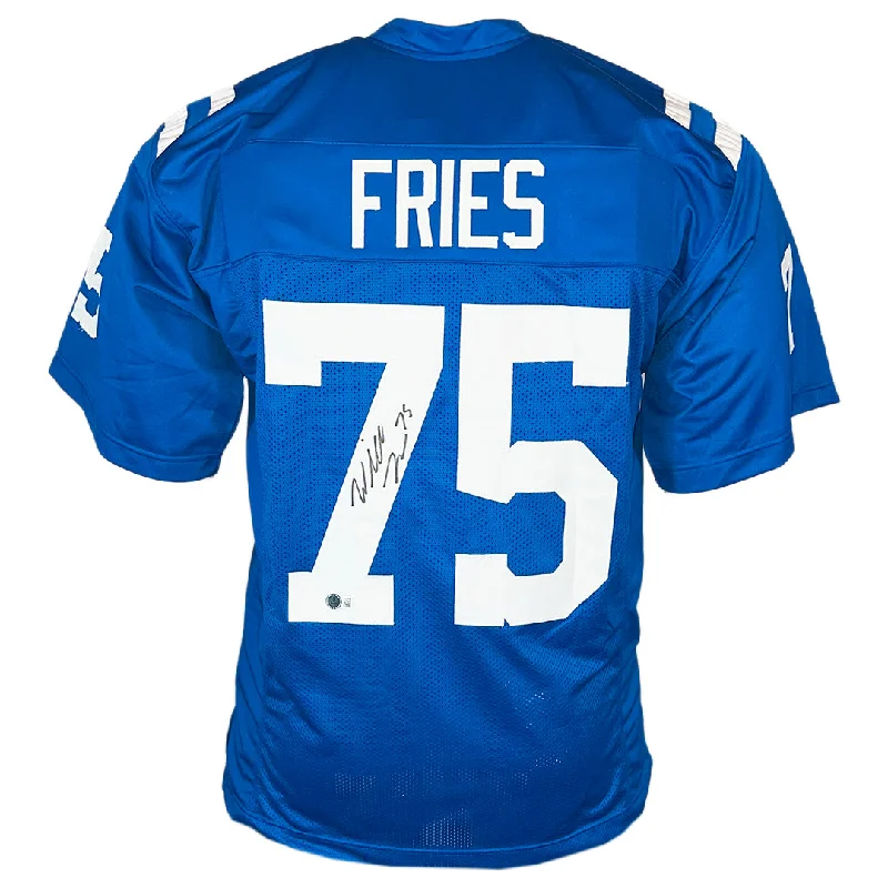 Will Fries Signed Indianapolis Blue Football Jersey (Beckett)