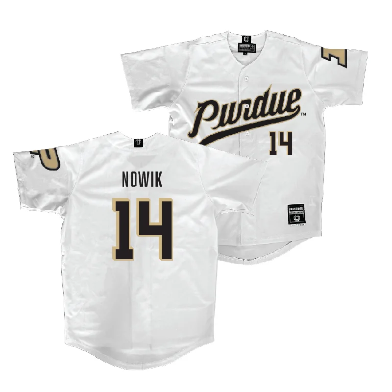 Purdue Baseball White Jersey  - Breck Nowik