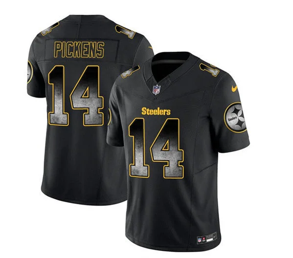 Men's Pittsburgh Steelers #14 George Pickens Black 2023 F.U.S.E. Untouchable Limited Football Stitched Jersey