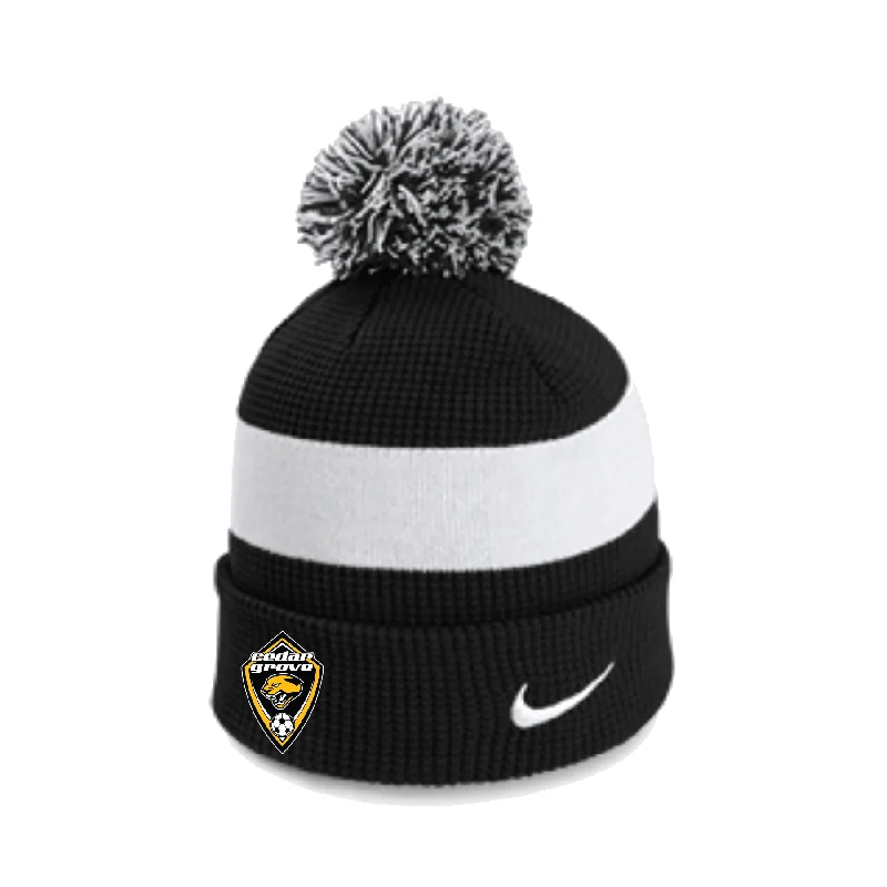 Cedar Grove Nike Authentic Pom Beanie Black/White