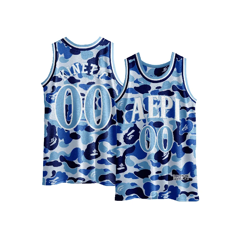 Alpha Epsilon Pi - Blue Camo Basketball Jersey