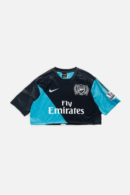 Rework Crop Arsenal Soccer Jersey - L