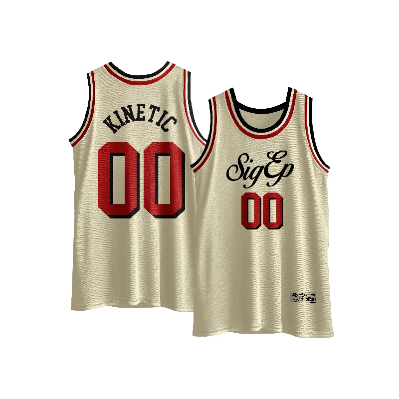 Sigma Phi Epsilon - VIntage Cream Basketball Jersey