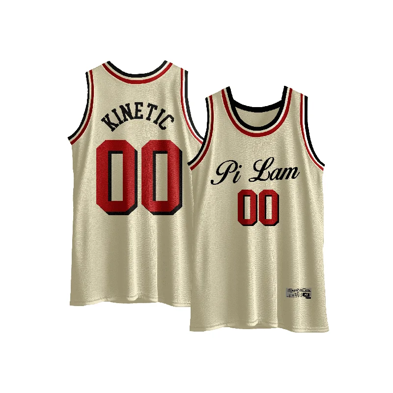 Pi Lambda Phi - VIntage Cream Basketball Jersey