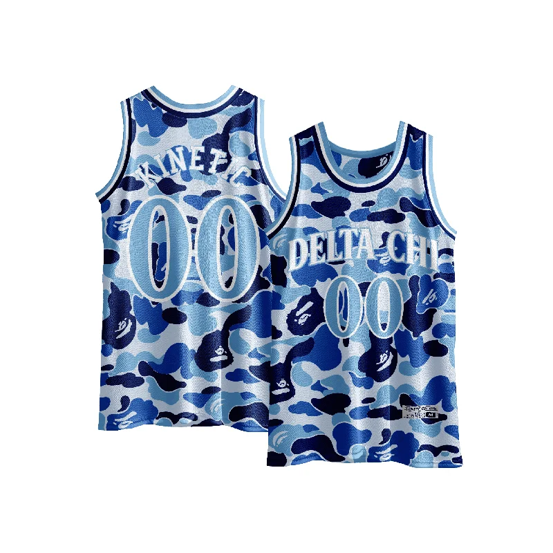 Delta Chi - Blue Camo Basketball Jersey