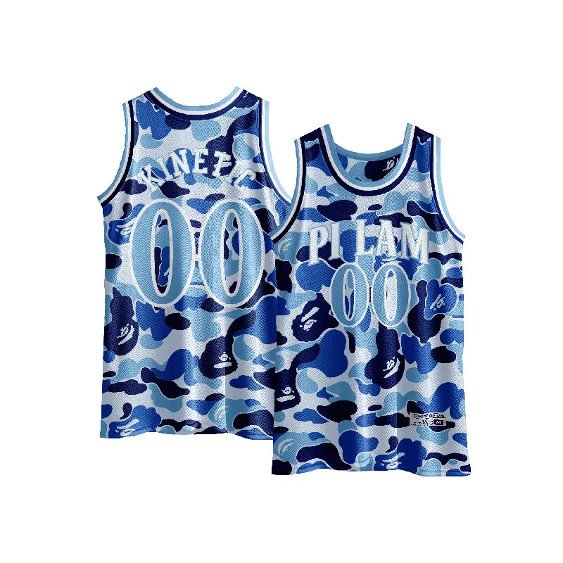 Pi Lambda Phi - Blue Camo Basketball Jersey