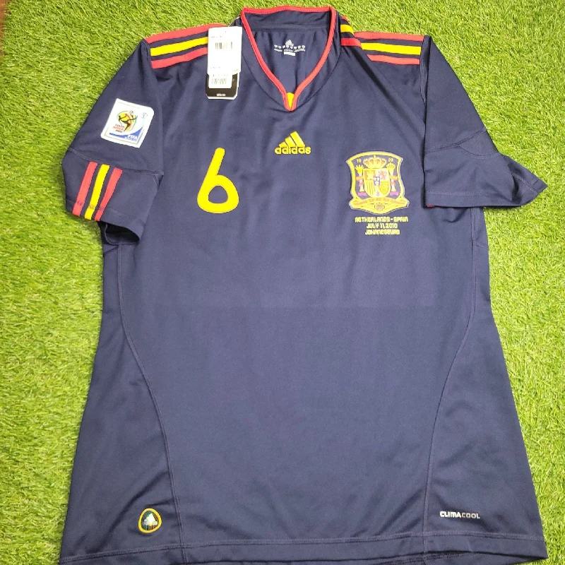 Iniesta Spain 2010 WORLD CUP FINAL Soccer Away Jersey BNWT L SKU# P47896 AZB001