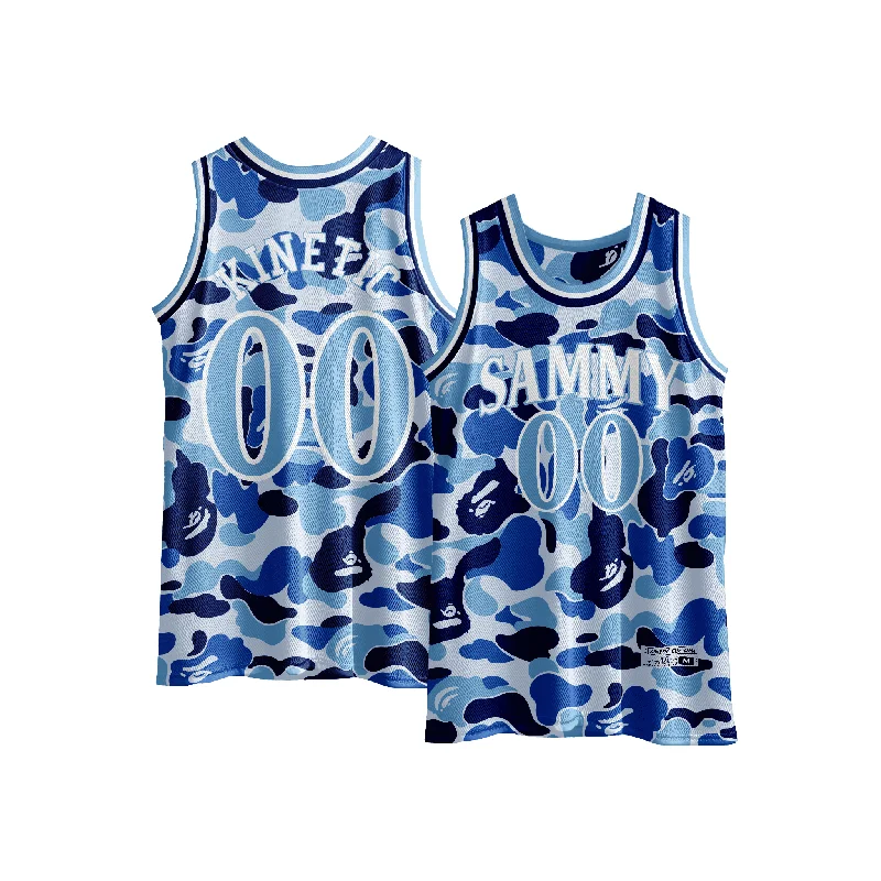 Sigma Alpha Mu - Blue Camo Basketball Jersey