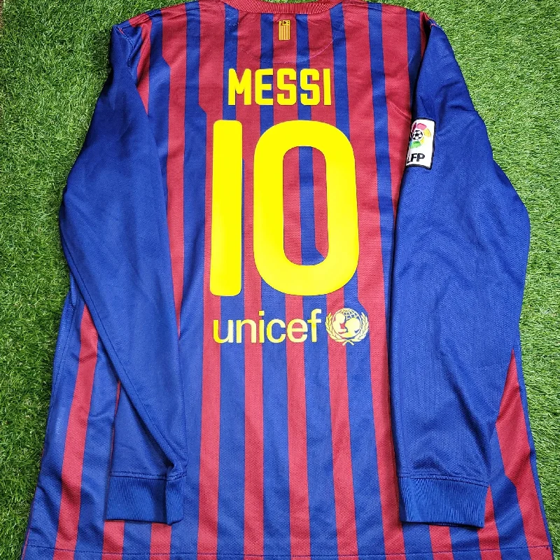 Messi Barcelona 2011 2012 Long Sleeve Soccer Jersey Shirt XL SKU# 419878-486