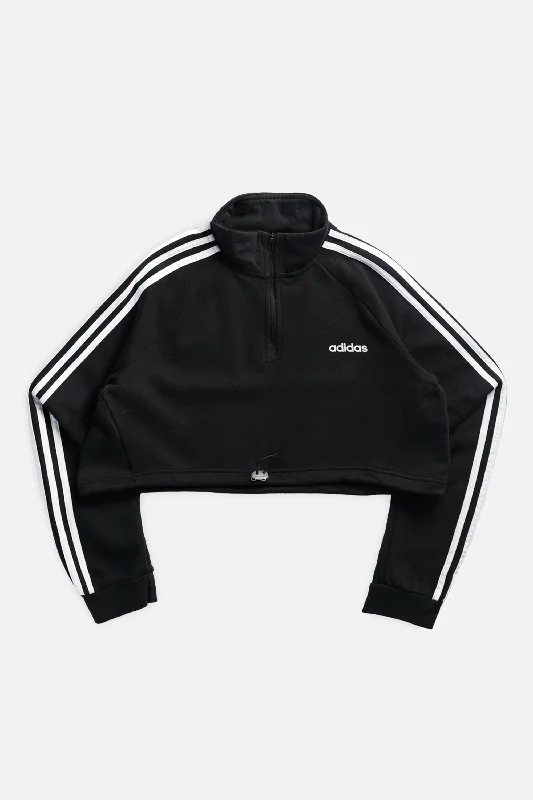 Rework Adidas Crop Sweatshirt - S