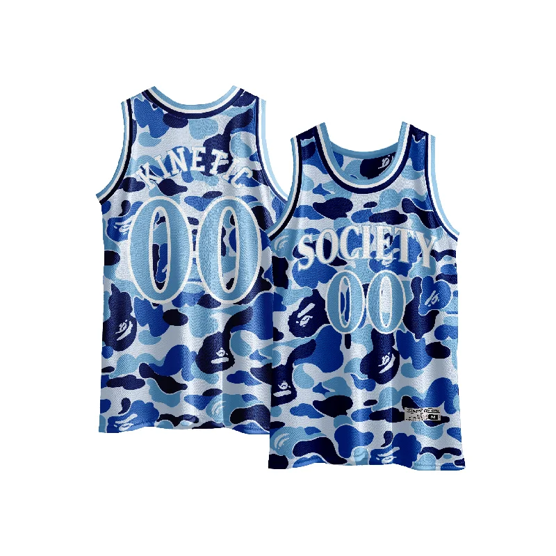 Kinetic ID - Blue Camo Basketball Jersey