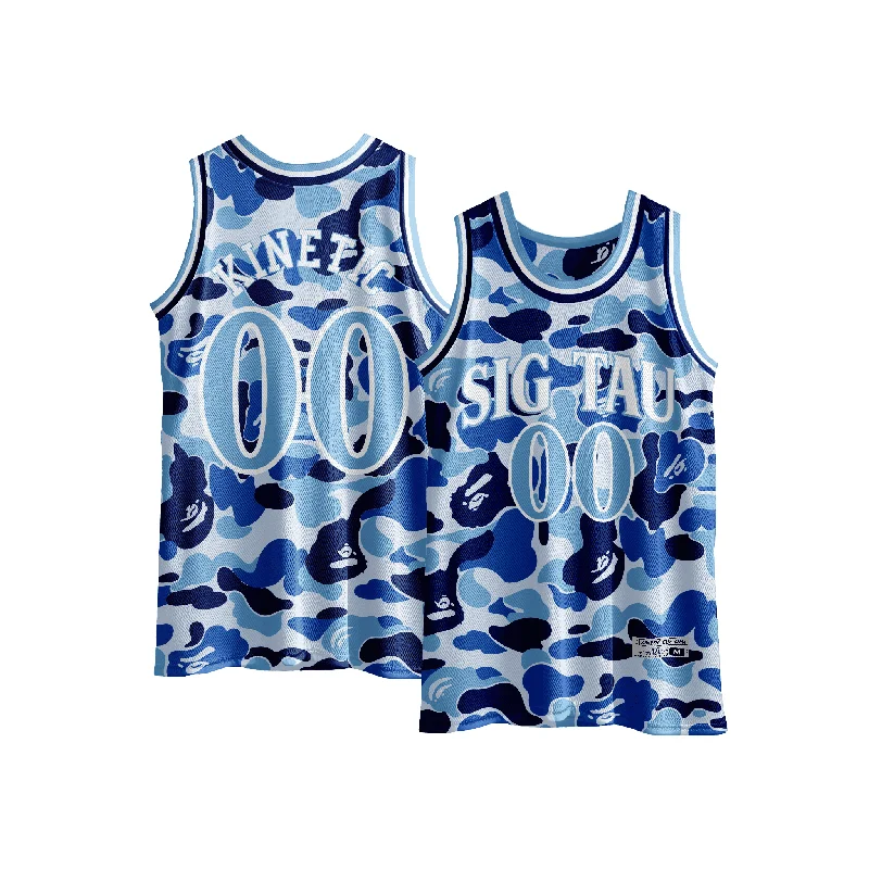 Sigma Tau Gamma - Blue Camo Basketball Jersey