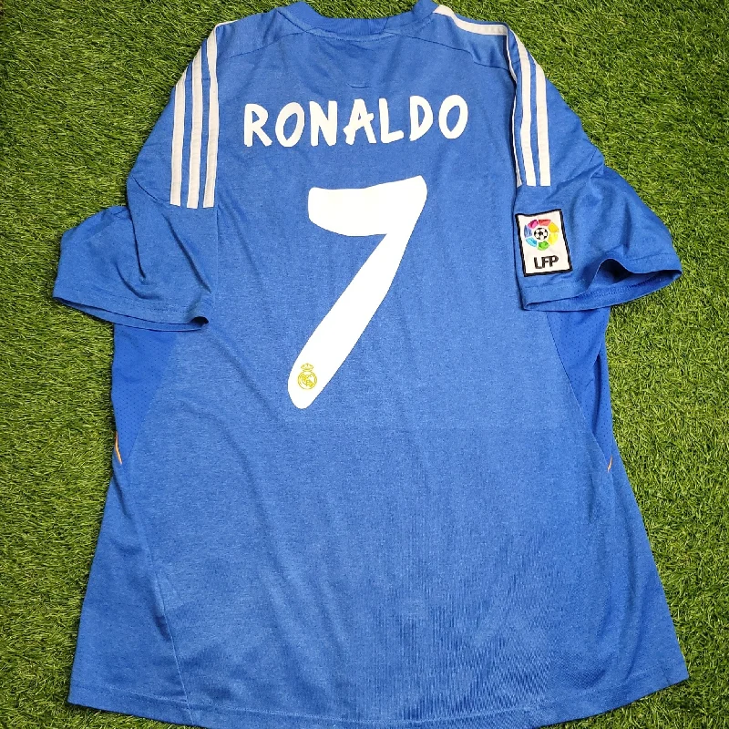 Cristiano Ronaldo Real Madrid 2013 2014 Away Adidas Soccer Jersey Shirt L SKU# Z29405