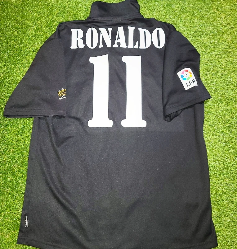 Ronaldo Real Madrid CENTENARY DEBUT SEASON 2002 2003 Away Soccer Jersey Shirt L SKU# 156651 ASR001/01