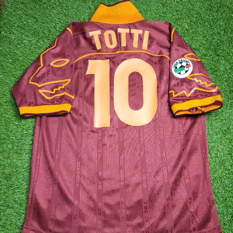 Totti As Roma Diadora 1999 2000 Home Soccer Jersey Shirt L