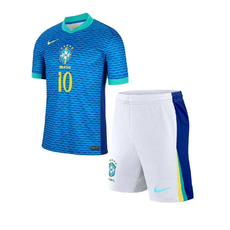 Brazil Away Jersey 24/25 Neymar #10 Kids